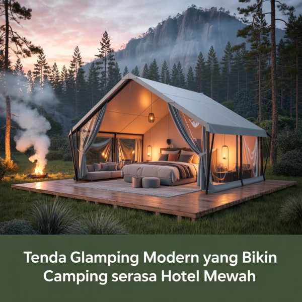 Tenda Glamping Modern yang Bikin Camping Serasa Hotel Mewah
